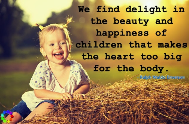 Feel delight with child's happiness